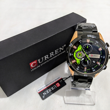 Curren 8402 Negro Dorado